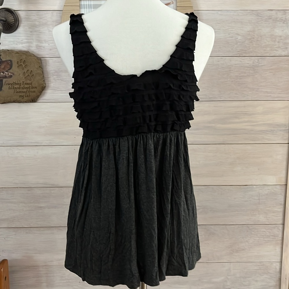 Anthro Weston Wear Black Gray Tank L - Picture 3 of 4